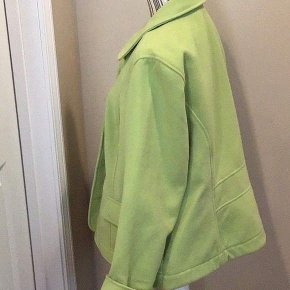 Chicos Green Pea Coat Size (3) XLarge 16 - Picture 3 of 5